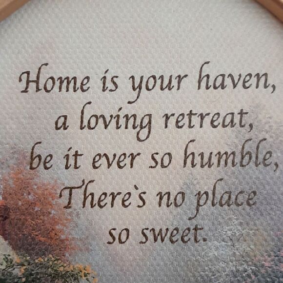 The Bradford Exchange Thomas Kinkrade Home Sweet Home Heart Shape Frame Wall Art - Picture 3 of 16